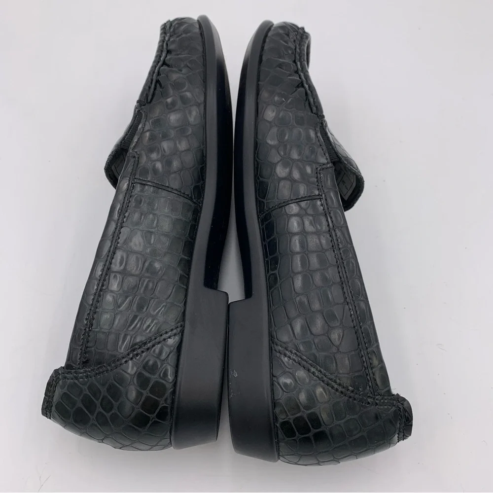 SAS Tripad Comfort Loafers Flats Black Croc Embossed Slip On Shoes Womens‎ Sz 8